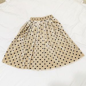 Suede Polkadot Maxi Skirt